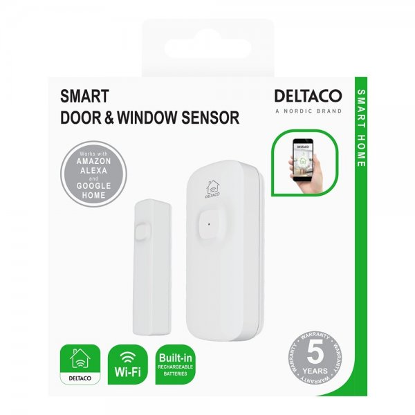 Deltaco Smart Home Langaton Magneettianturi WiFi
