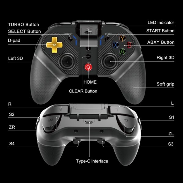 Ipega Langaton Peliohjain PC:lle/Nintendo Switchille