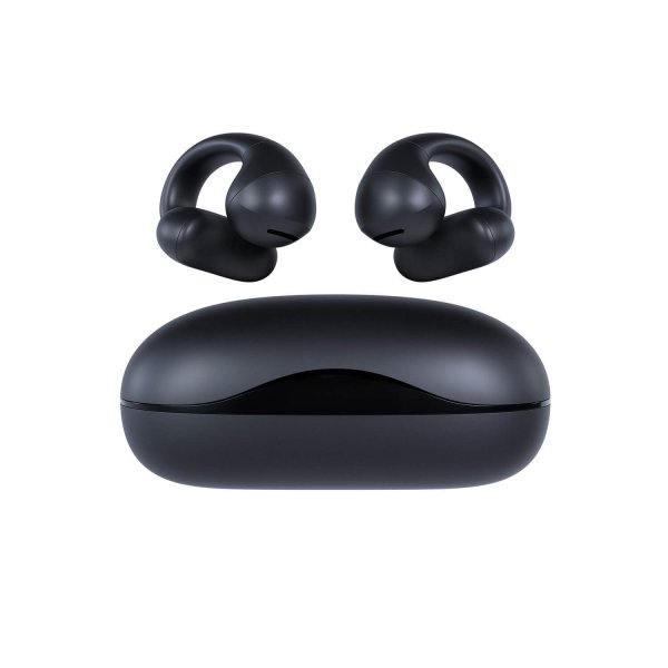 Happy Plugs langattomat avoimet nappikuulokkeet, Clip Open Ear Wireless, musta