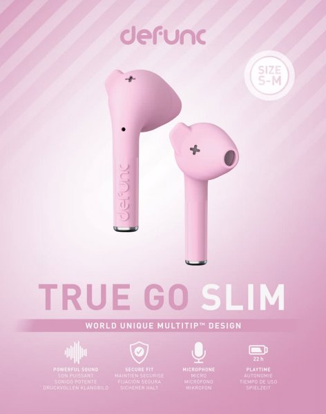 Defunc True Go Slim langattomat kuulokkeet, pinkki