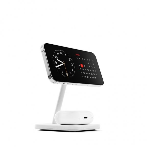 Twelve South Langaton Laturi HiRise 2 Deluxe Qi2 MagSafe Valkoinen