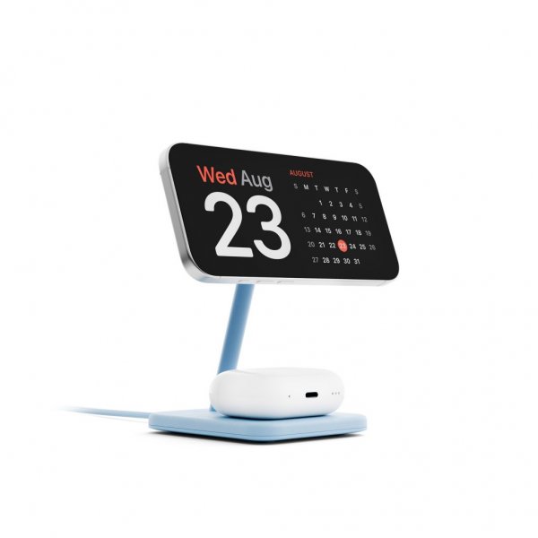 Twelve South HiRise 2 Deluxe 2-in-1 MagSafe-laturi Glacier Blue