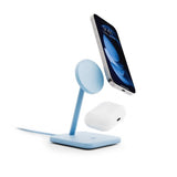 Twelve South HiRise 2 Deluxe 2-in-1 MagSafe-laturi Glacier Blue