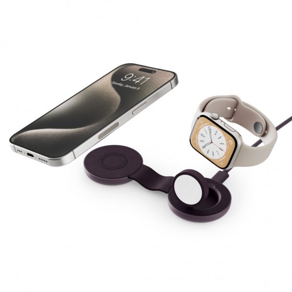 Twelve South ButterFly SE 2-in-1 MagSafe-laturi Midnight Plum