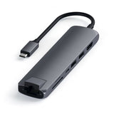 Satechi Slim USB-C MultiPort Ethernetillä, tähtiharmaa