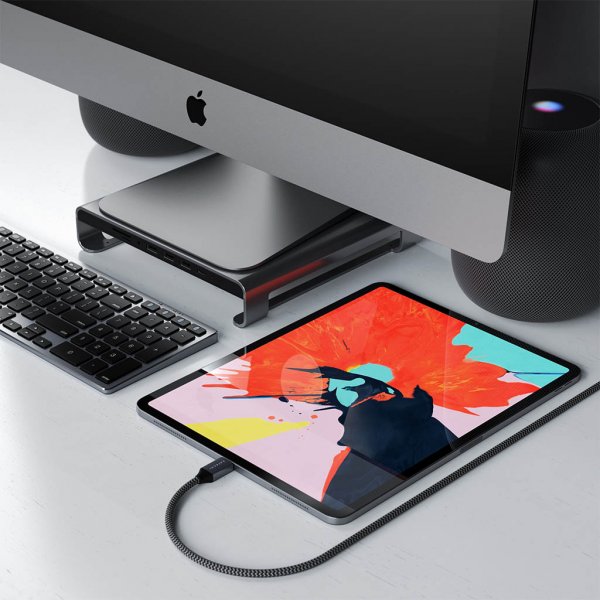 Satechi USB-C–USB-C-kaapeli 2 m harmaa