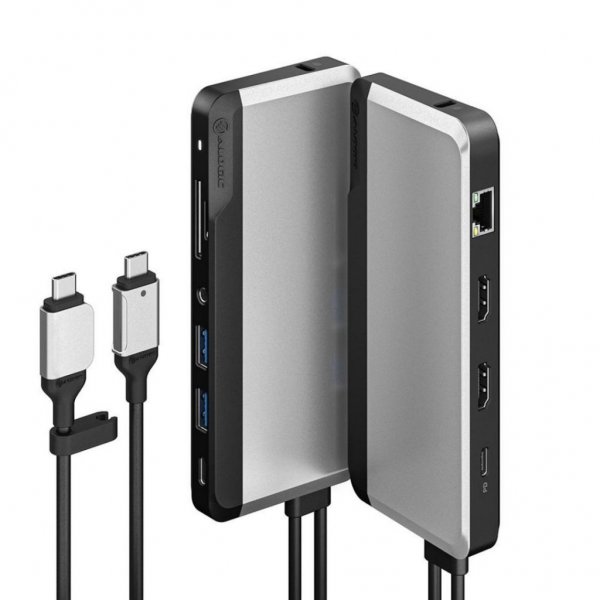 ALOGIC Dual USB-C Super Hub 10-in-1 -keskitin Dual HDMI 4K@60Hz avaruusharmaa