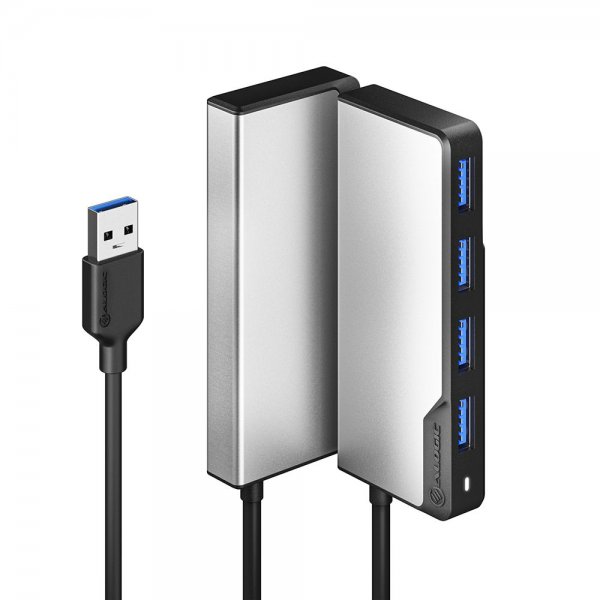 ALOGIC USB-A Fusion SWIFT 4-porttinen keskitin avaruusharmaa
