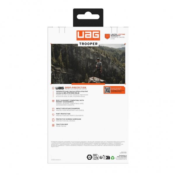 Urban Armor Gear (UAG) Samsung Galaxy S26 -suojakuori Trooper MagSafe Clear/Ash