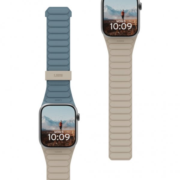 Urban Armor Gear (UAG) Apple Watch 44/45/46mm/Apple Watch Ultra -ranneke Pathfinder Dune/Cloud Blue