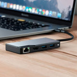ALOGIC USB-C Fusion ALPHA 5-in-1-keskitin HDMI. USB. Ethernet ja PD Space Gray