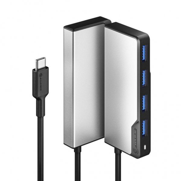 ALOGIC USB-C Fusion SWIFT 4-in-1-keskitin, avaruusharmaa