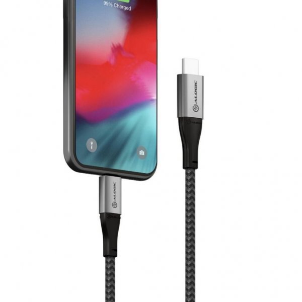 ALOGIC Ultra USB-C–Lightning-kaapeli 1,5 m harmaa
