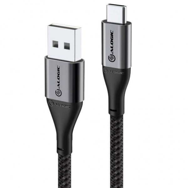 ALOGIC Ultra USB-A–USB-C-kaapeli, 3 A/480 Mbps, 3 metriä, avaruusharmaa