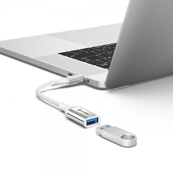 ALOGIC Ultra USB-C–USB-A-adapteri, 15 cm, hopea