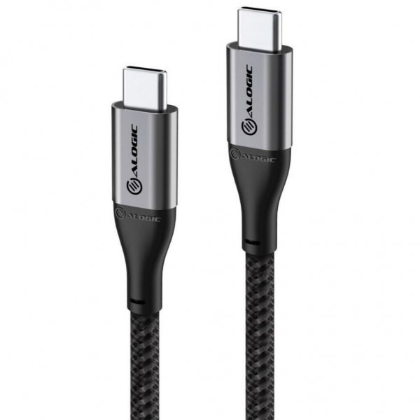 ALOGIC Ultra USB-C–USB-C-kaapeli 5A/480Mbps 1,5 metriä avaruusharmaa