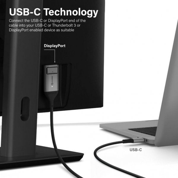 ALOGIC Ultra USB-C uros–DisplayPort naaras -sovitin 4K @60Hz 15cm