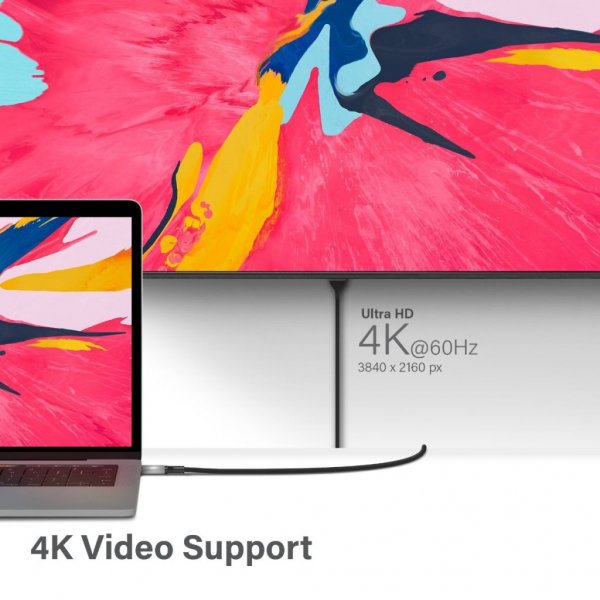 ALOGIC Ultra USB-C–HDMI-adapteri 4K @60Hz 15 cm