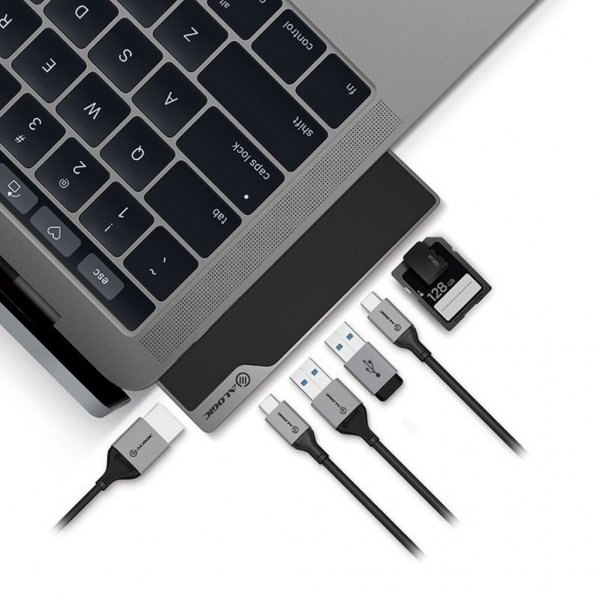 ALOGIC Ultra USB-C-telakointiasema NANO Gen 2 – HDMI. USB. SD-kortti 100 W PD avaruusharmaa