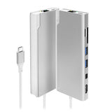 ALOGIC Ultra USB-C -telakka PLUS - HDMI. MDP. USB. Ethernet. muistikortinlukija ja 100W PD Hopea