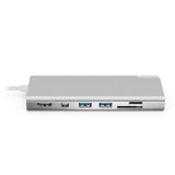 ALOGIC Ultra USB-C -telakka PLUS - HDMI. MDP. USB. Ethernet. muistikortinlukija ja 100W PD Hopea