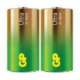 GP Ultra Alkaline C-paristo 14AU/LR14, 2 kpl:n pakkaus