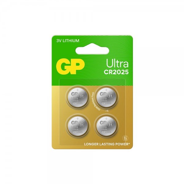 GP Ultra Lithium Nappiparisto CR2025 4 kpl:n pakkaus