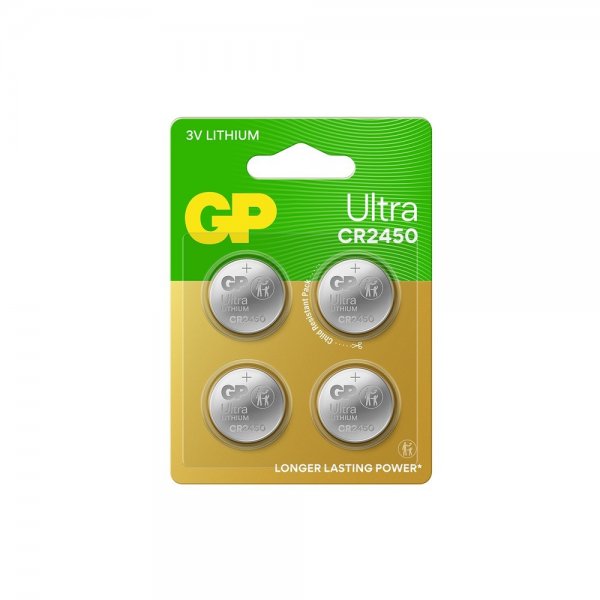GP Ultra Lithium Nappiparisto CR2450 4 kpl:n pakkaus