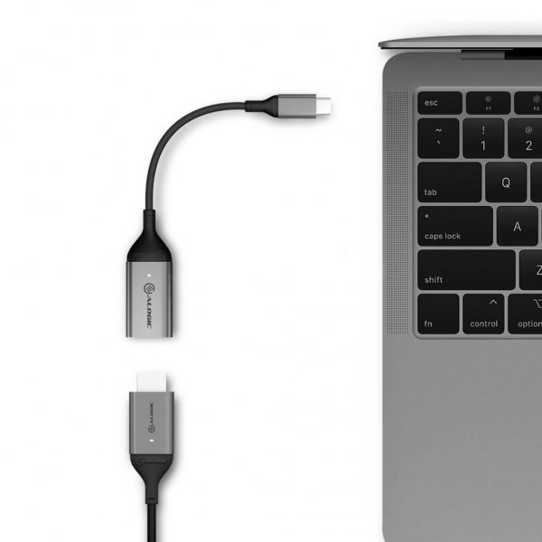 ALOGIC Ultra USB-C uros–DisplayPort naaras -sovitin 4K @60Hz 15cm