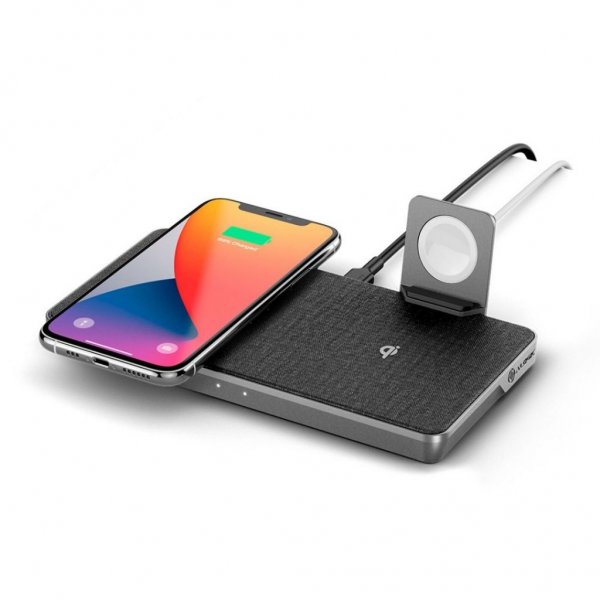 ALOGIC Ultra Power 3-in-1 langaton kahden laitteen latausasema Apple Watch -pidikkeellä