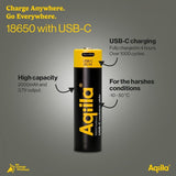Aqiila Ladattava 18650-akku USB-C