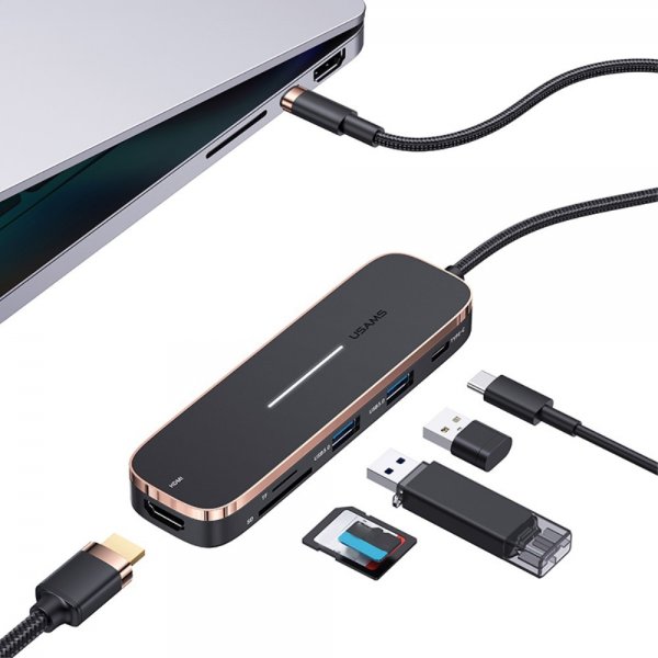 USAMS US-SJ575 USB-C-keskitin