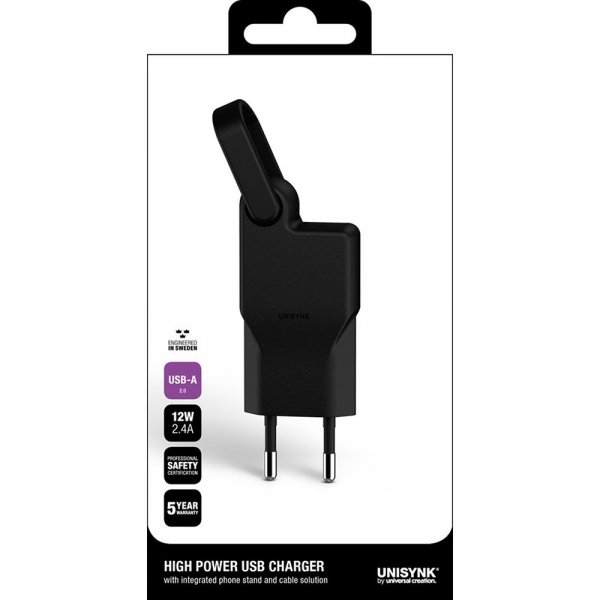Unisynk USB-A-seinälaturi G2 12W