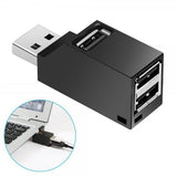 USB-adapter 3 USB-liitännällä Musta