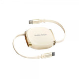 Mobile Origin USB-C -kaapeli 100W sisäänvedettävä kaapelirasia beige
