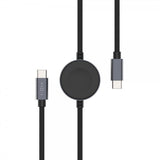 Kiinteä USB-C-kaapeli älykellon latauksella 1,5 m musta