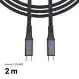 Fixed USB-C-mediallinen USB4 Gen 2 -kaapeli 240W 1,2m