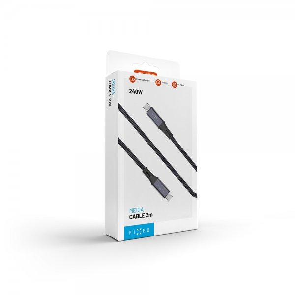 Fixed USB-C-mediallinen USB4 Gen 2 -kaapeli 240W 1,2m