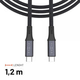 Kiinteä USB-C Medialukija USB4 gen 2 240W 2m