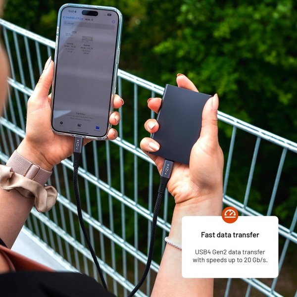 Kiinteä USB-C Medialukija USB4 gen 2 240W 2m