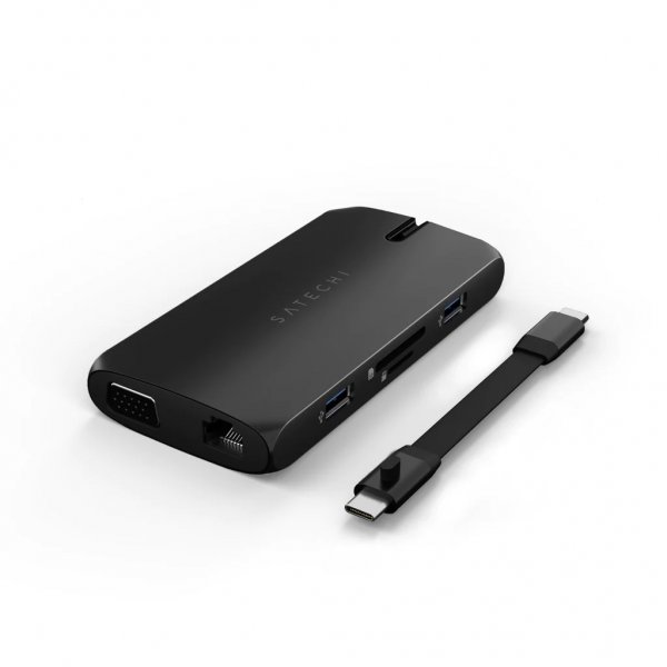 Satechi USB-C On-the-Go Multiport Adapter Musta