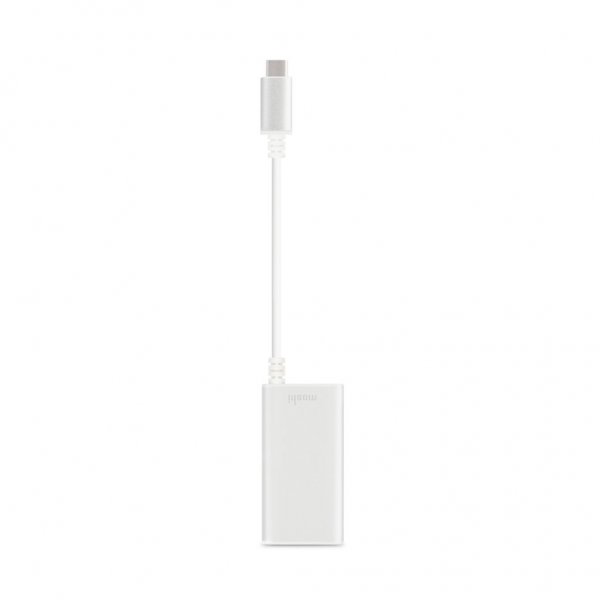 Moshi USB-C–Gigabit Ethernet -sovitin, valkoinen