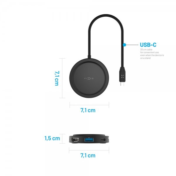 Kiinteä USB-keskitin MagHUB USB-C 7in1