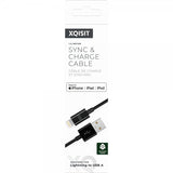 Xqisit USB–Lightning-kaapeli 1,5 m musta