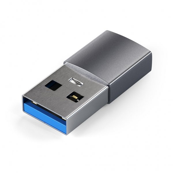 Satechi USB-A–USB-C-adapter, avaruusharmaa