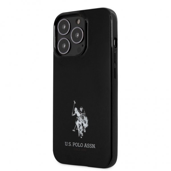 U.S. Polo iPhone 13 Pro -suojakuori logolla, musta