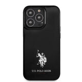 U.S. Polo iPhone 13 Pro -suojakuori logolla, musta