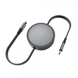 Kiinteä Ulosvedettävä Kaapeli USB-C 100W 1m Musta