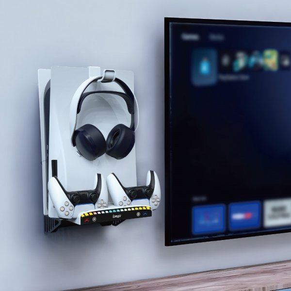 Ipega Seinään Kiinnitettävä Telakointiasema PS5/PS5 Slim RGB