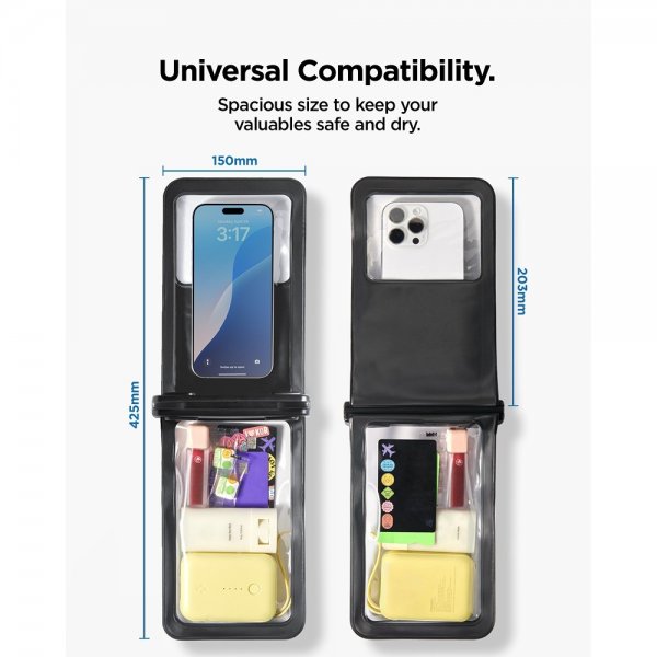 Spigen Vedenkestävä Kotelo Aqua Shield Dual Pocket Musta